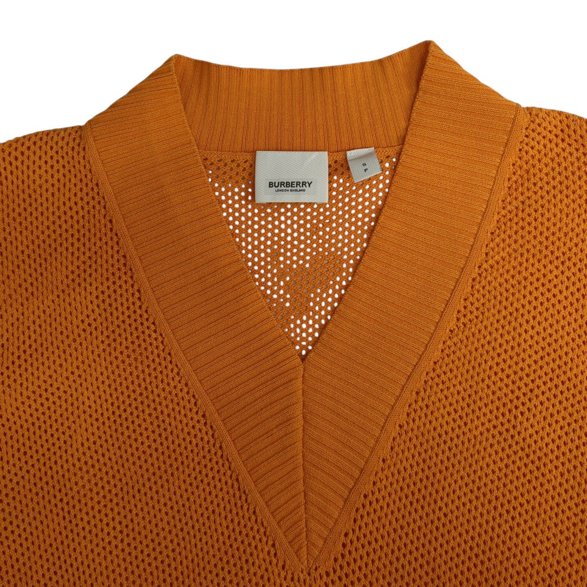 バーバリー BURBERRY Vネックニット 8041344 オレンジ サイズ：S BURBERRY(バーバリー) Vネックニット8041344 8041344 オレンジ
