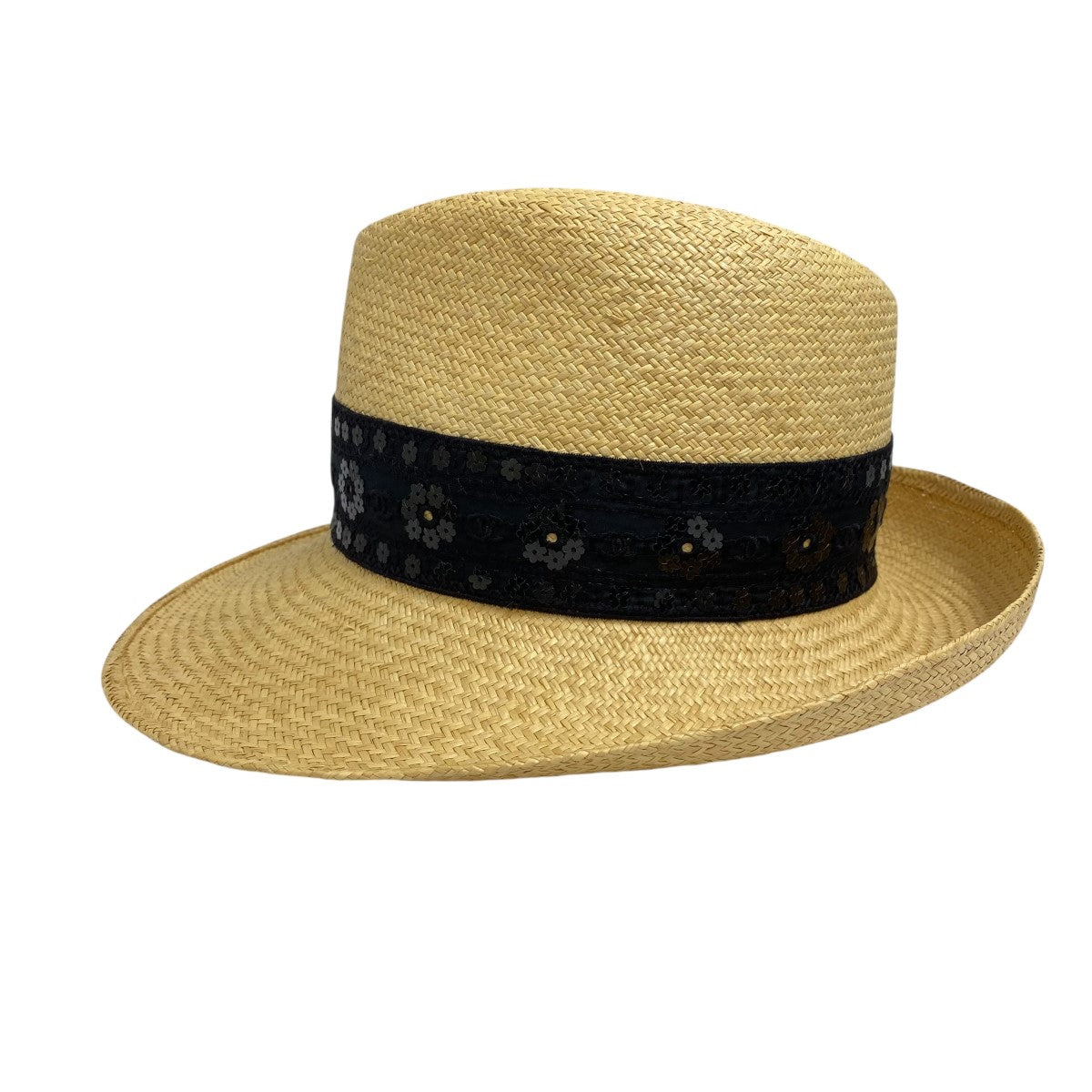 【夏の品格スタイル】CHANEL シャネル リボン ストローハット Chanel シャネルのランタンスタイルのストローハット ハイエンド