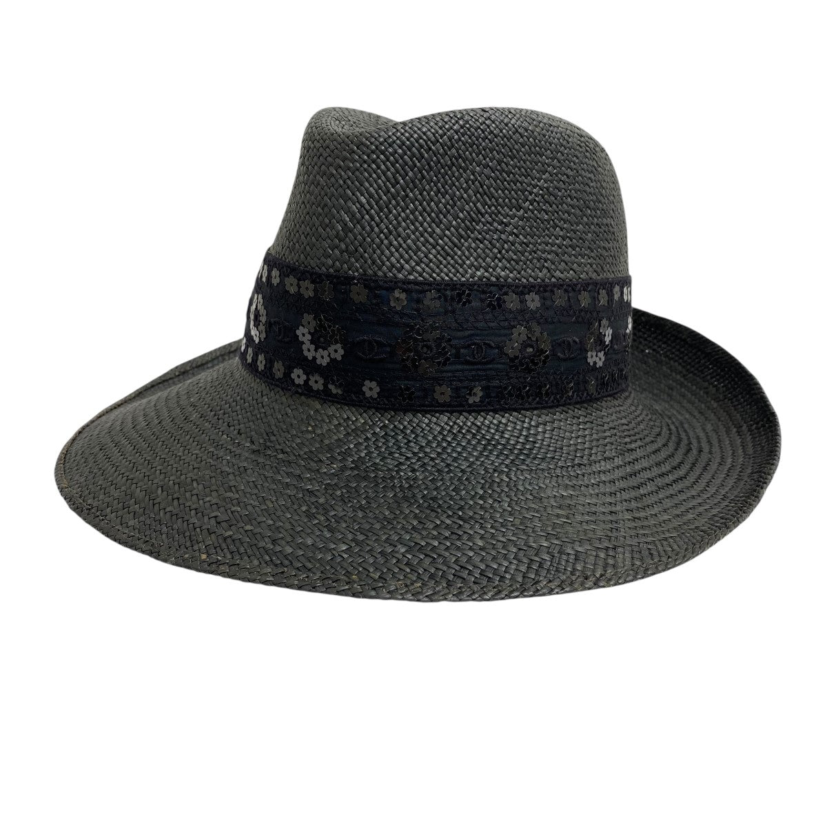CHANEL ストローハット 古着・中古-1枚目のアイテム画像