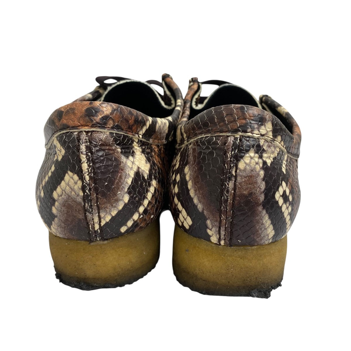 CLARKS(クラークス) スネークプリントモカシンシューズ ブラウン