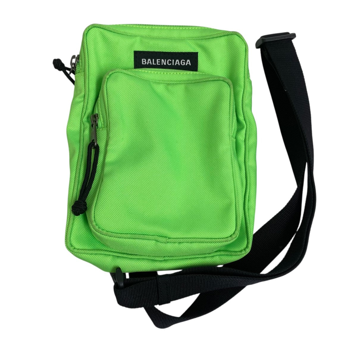 美品◇BALENCIAGA モバイルフォンポーチ／クロコ型押レザー／斜め掛けOK バレンシアガ ルカゴール クロコ型押し ポーチ ホワイト 694027