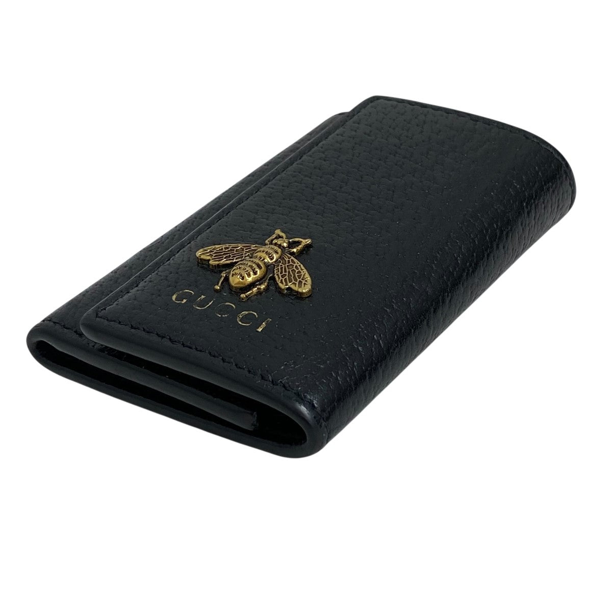 GUCCI キーケース グッチ ブラック 黒 グッチシマ グッチ GUCCI キーケース ブラック レザー GG メンズ