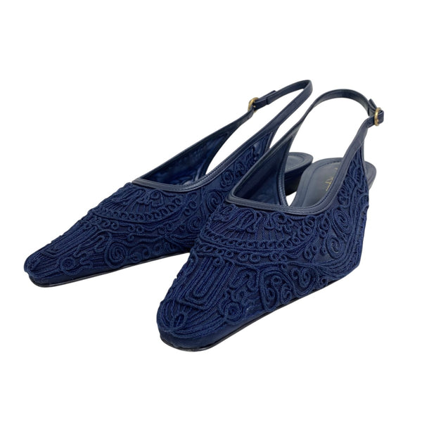 24AWマメクロゴウチ　mame kurogouchi パンプス mame kurogouchi(マメクロゴウチ) 24SSパンプス ネイビー サイズ 24.5