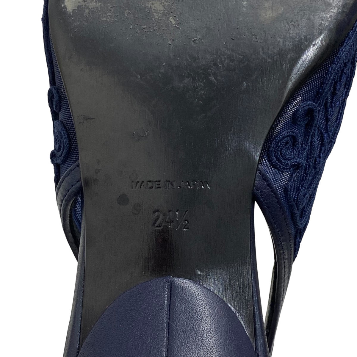 マメクロゴウチ パンプス ストラップ付 レザー ブルー サイズS マメクロゴウチ パンプス ストラップ付 レザー ブルー サイズS