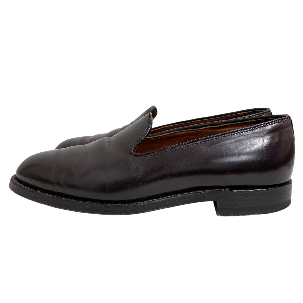 オールデン Alden ダークブラウン レザー スリッポン オールデン Alden ダークブラウン レザー スリッポン 靴