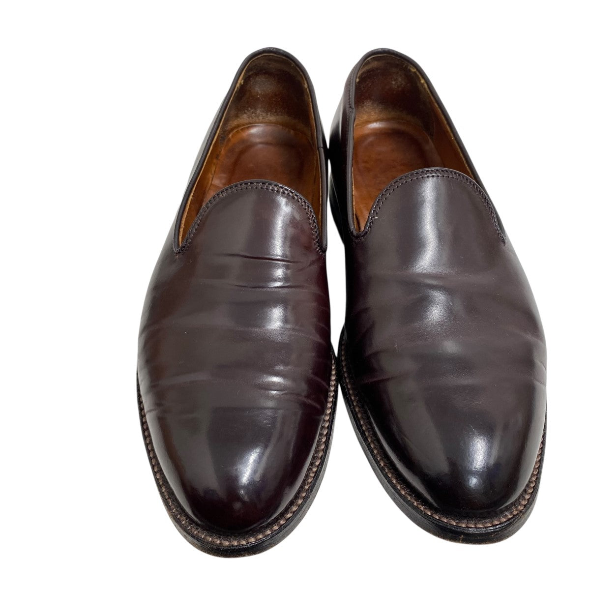 オールデン Alden ダークブラウン レザー スリッポン オールデン Alden ダークブラウン レザー スリッポン 靴
