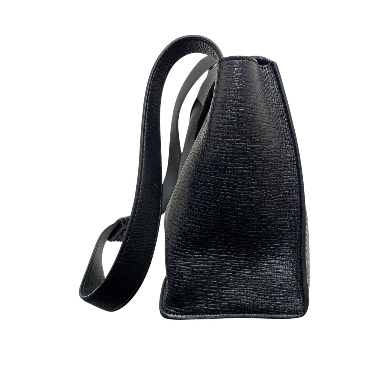 値下げSTUDIO NICHOLSON ブラックレザーショルダーバッグ LEATHER BAG | STUDIO NICHOLSON (Women)/スタジオ