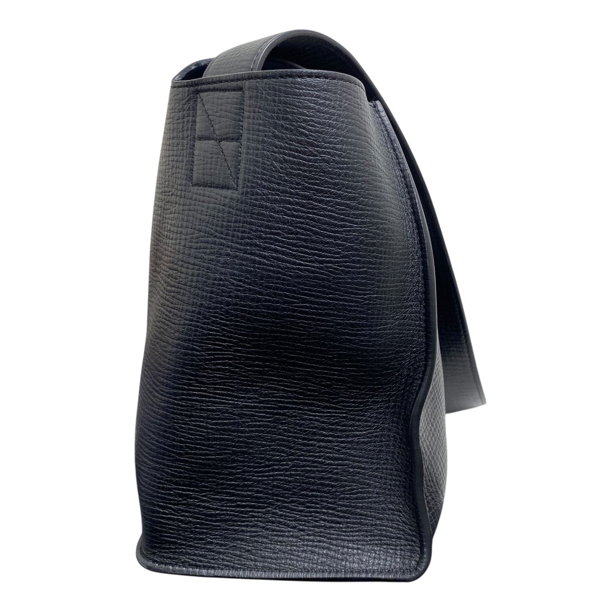 値下げSTUDIO NICHOLSON ブラックレザーショルダーバッグ LEATHER BAG | STUDIO NICHOLSON (Women)/スタジオ