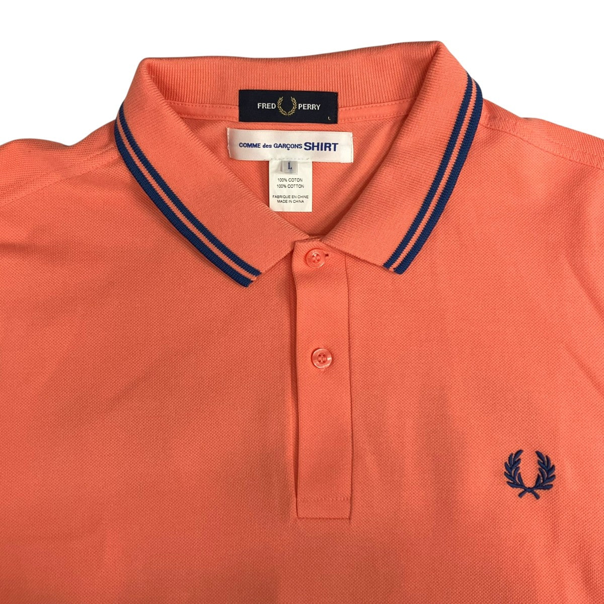 Fred Perry ネイビー/オレンジ ストライプ ポロシャツ S Fred Perry ネイビー/オレンジ ストライプ ポロシャツ S Fred