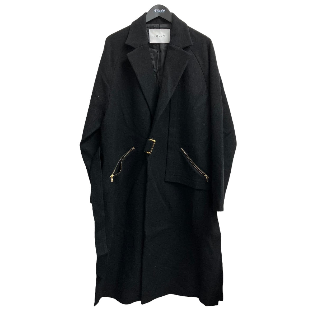 CULLNI(クルニ) ﾒﾙﾄﾝｳｰﾙ ﾀｲﾛｯｹﾝｺｰﾄ22-AW-072 22-AW-072 ブラック