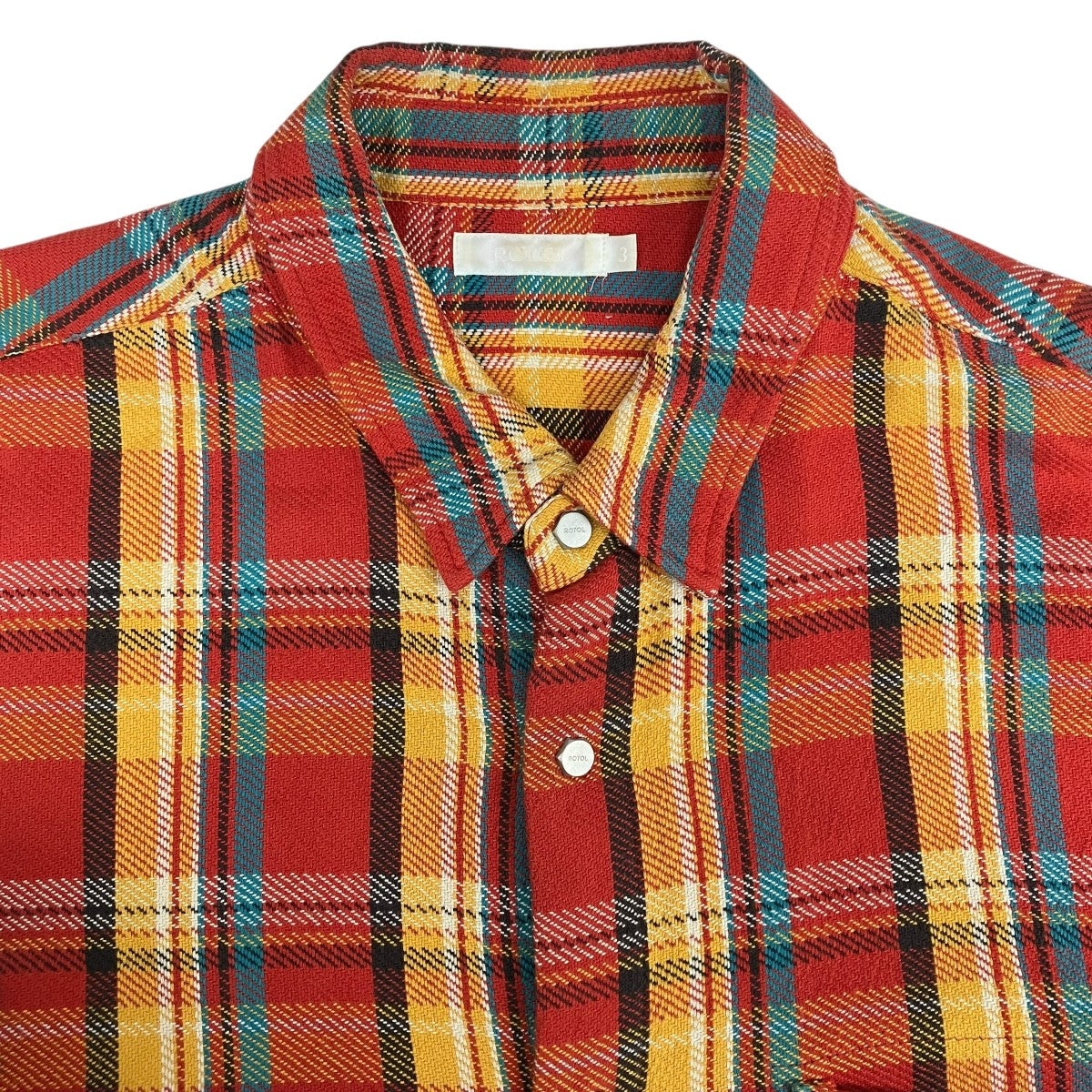 トップス ROTOL BIG FLANNEL SHIRT ROTOL(ロトル) BIG FLANNEL SHIRTチェックシャツ レッド サイズ