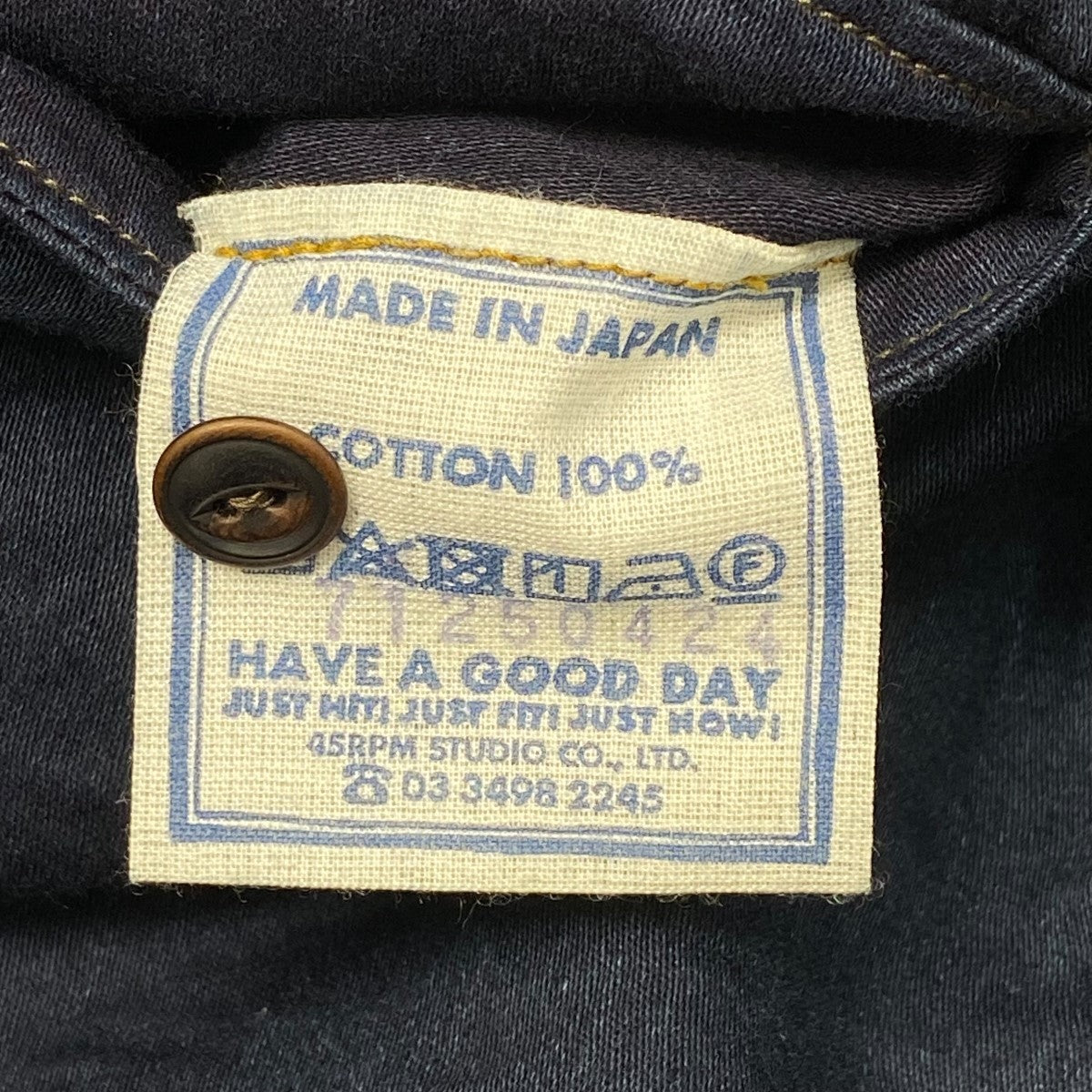 45R 45RPM インディゴ ワンピース リネン Aライン ポケット 45R 45RPM インディゴ ワンピース リネン Aライン ポケット