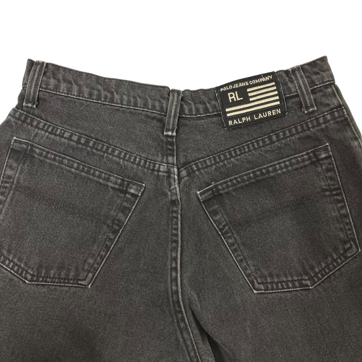 Polo RALPH LAUREN ラルフローレン デニムパンツ ハイライズ リラックスド ストレート クロップ ジーンズ