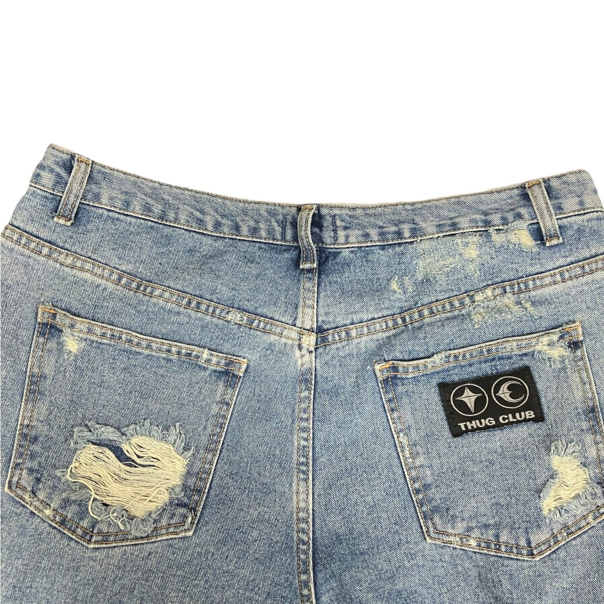 Thug club デニム THUG CLUB Mohican Leather Denim Pants 4FK788 (Thug Club