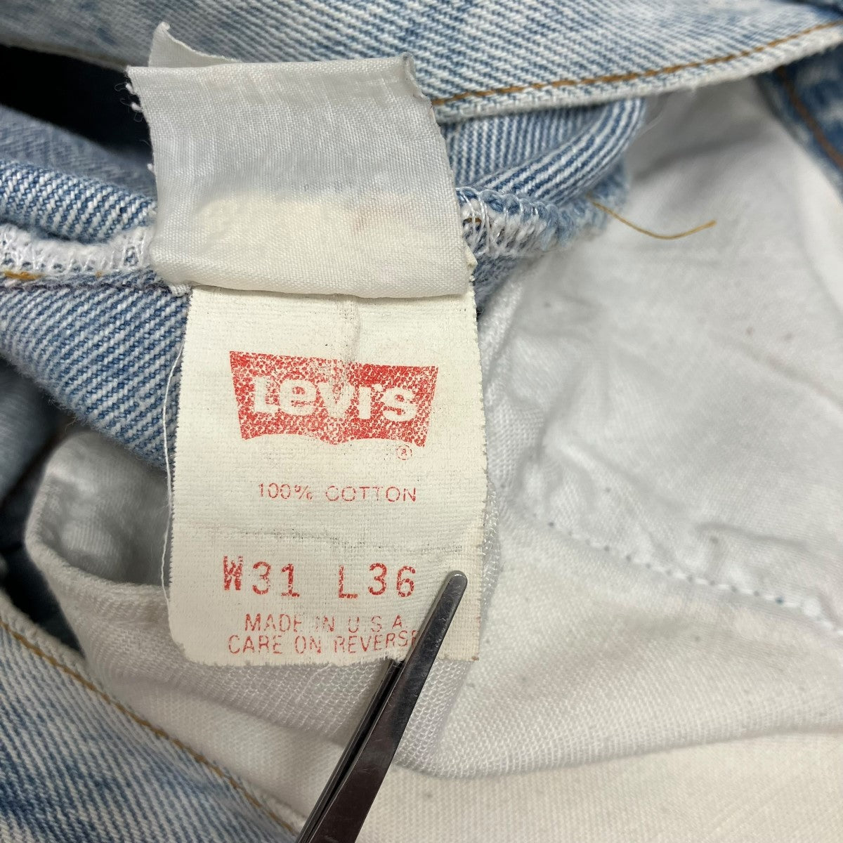 LEVI’S 90s ボタン裏555 バレンシア工場 501xx 復刻デニムパンツ 古着・中古-8枚目のアイテム画像
