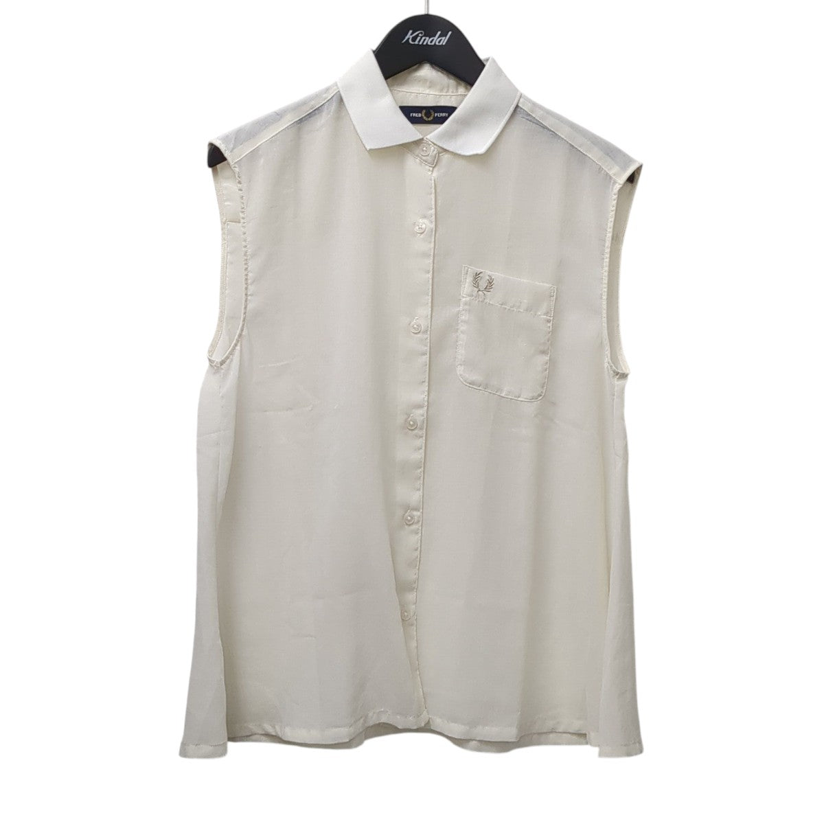 FRED PERRY Ray BEAMS別注ノースリーブブラウスFZ8716 古着・中古-1枚目のアイテム画像