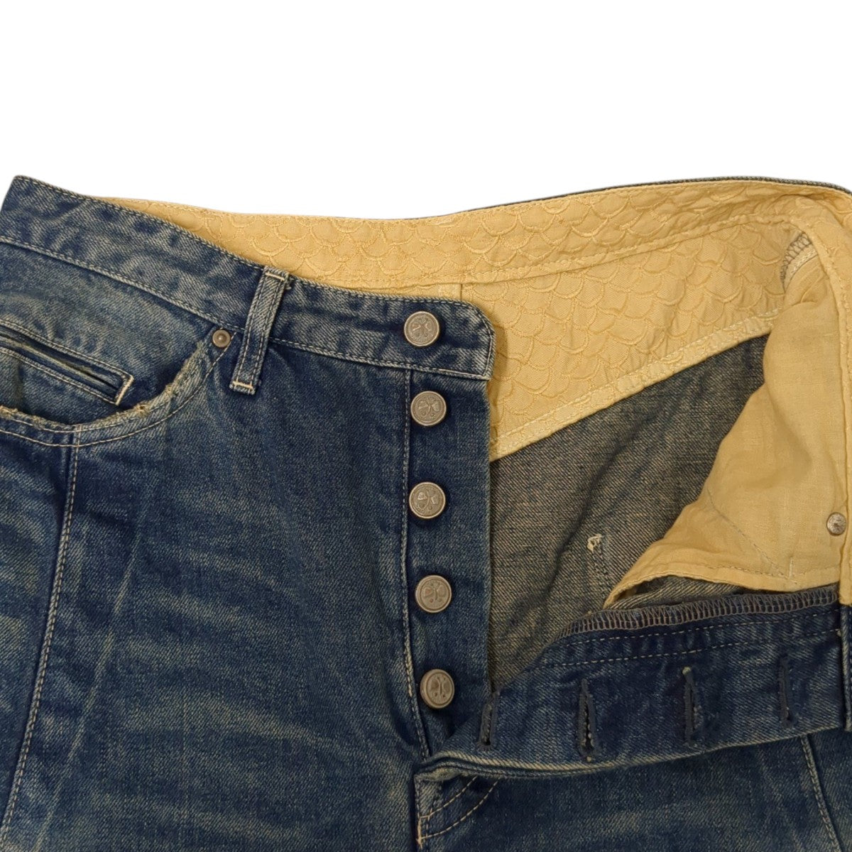 mina perhonen ミナペルホネン ユーズド加工デニムパンツ 38 mina perhonen 【定価3.5万】ミナペルホネン *always コットン