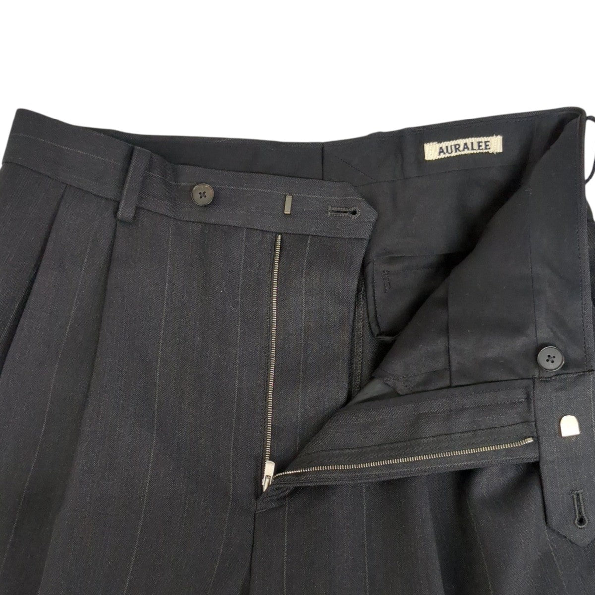 パンツ AURALEE BLUEFACED WOOLCHECK SLACKS AURALEE BLUEFACED WOOL CHECK WIDE SLACKS A2