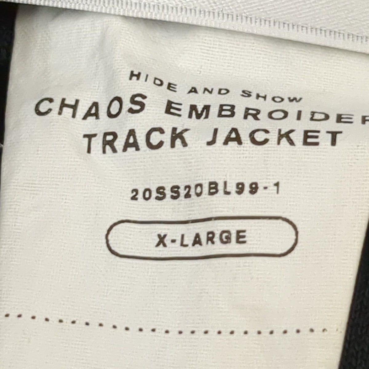 doublet(ダブレット) CHAOS EMBROIDERY TRACK JACKETトラック
