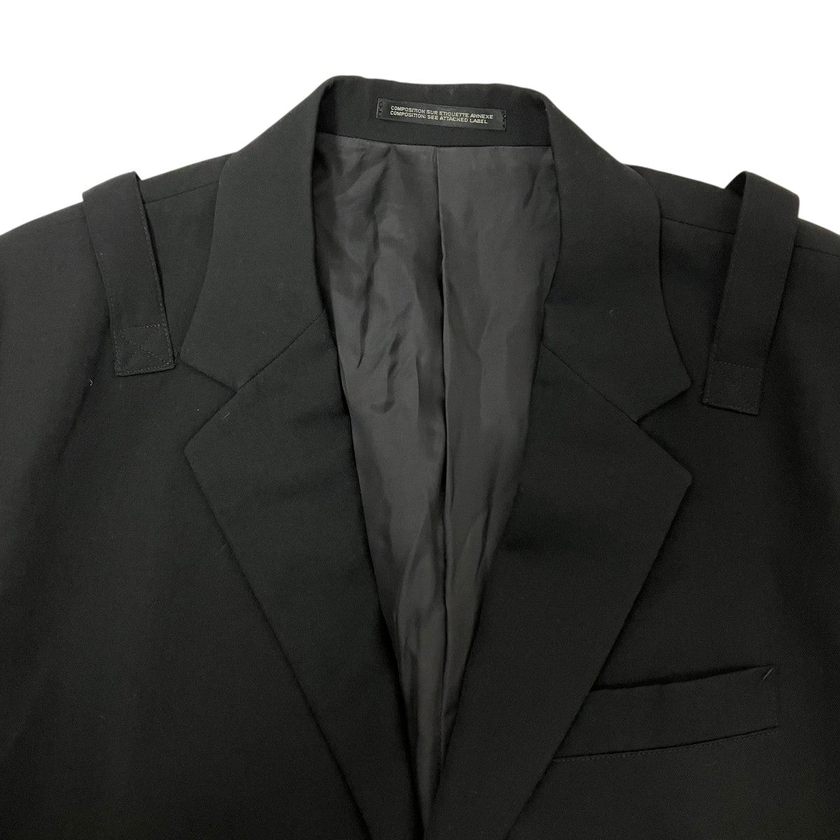 159HエイチB&Y4万コットン100立体ノーカラージャケット黒日本製ブラックS 159HエイチB&Y4万コットン100％立体ノーカラージャケット黒日