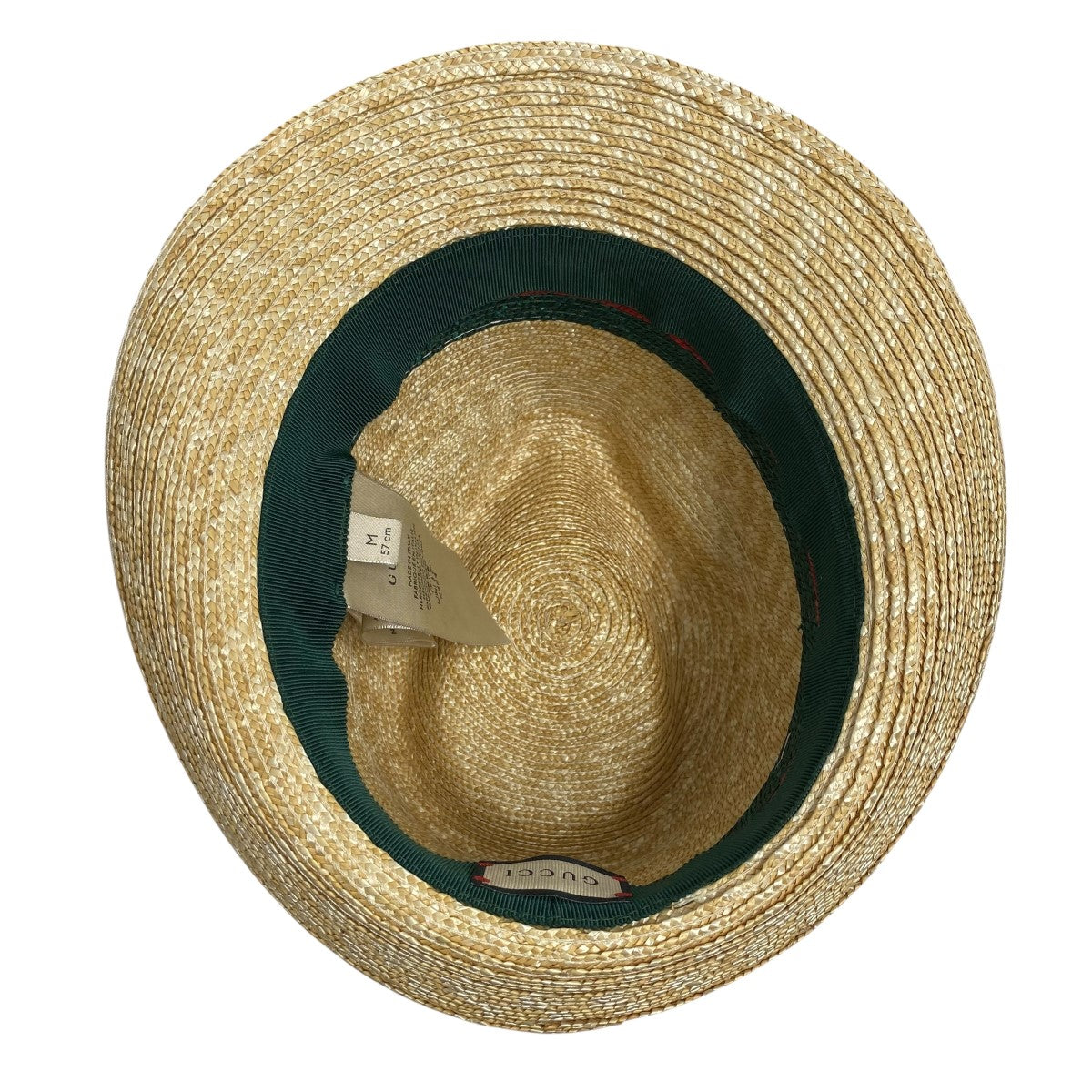 GUCCIグッチ　ストローハット　美品 GUCCI(グッチ) ストローハット434760 434760 ベージュ サイズ M
