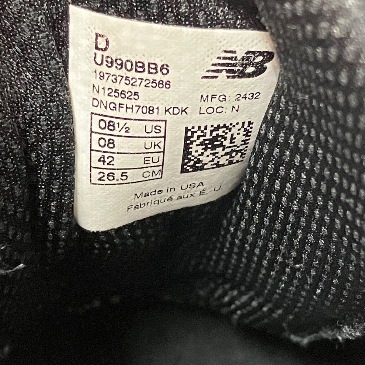 NEW BALANCE スニーカーU990BB6 古着・中古-10枚目のアイテム画像