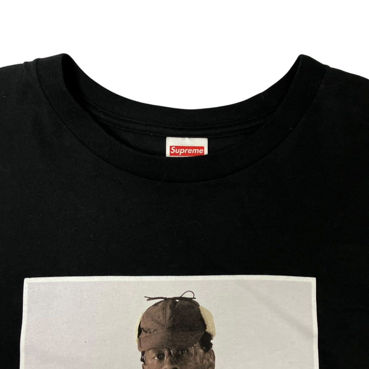 supreme シャツ　半袖　M ブラック　コットン SUPREME シュプリーム 半袖Tシャツ コットン ブラック/レッド