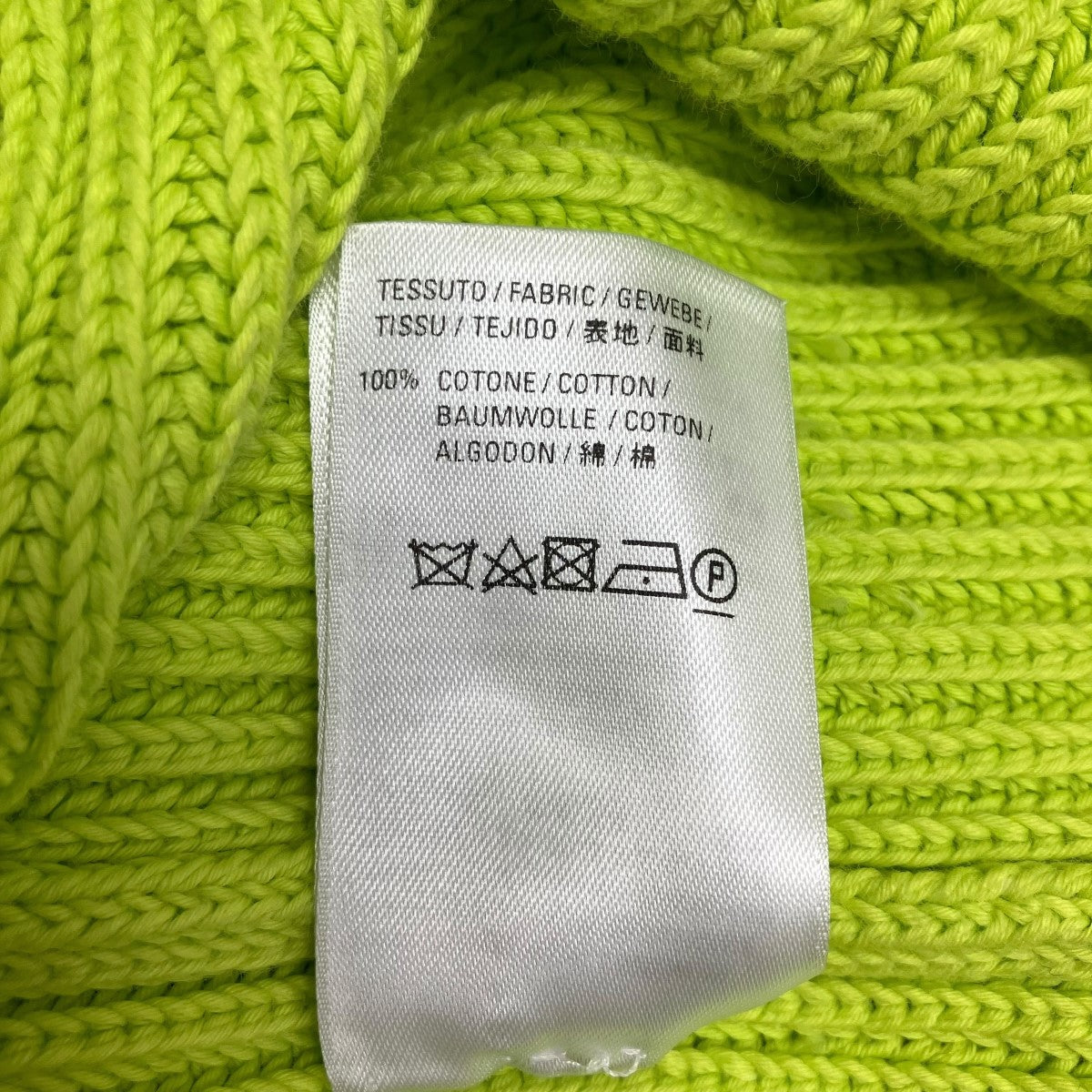 BALENCIAGA 蛍光グリーン タートルネックセーター　お値下げ可能 BALENCIAGA(バレンシアガ) ニット599849 599849 ライトグリーン サイズ