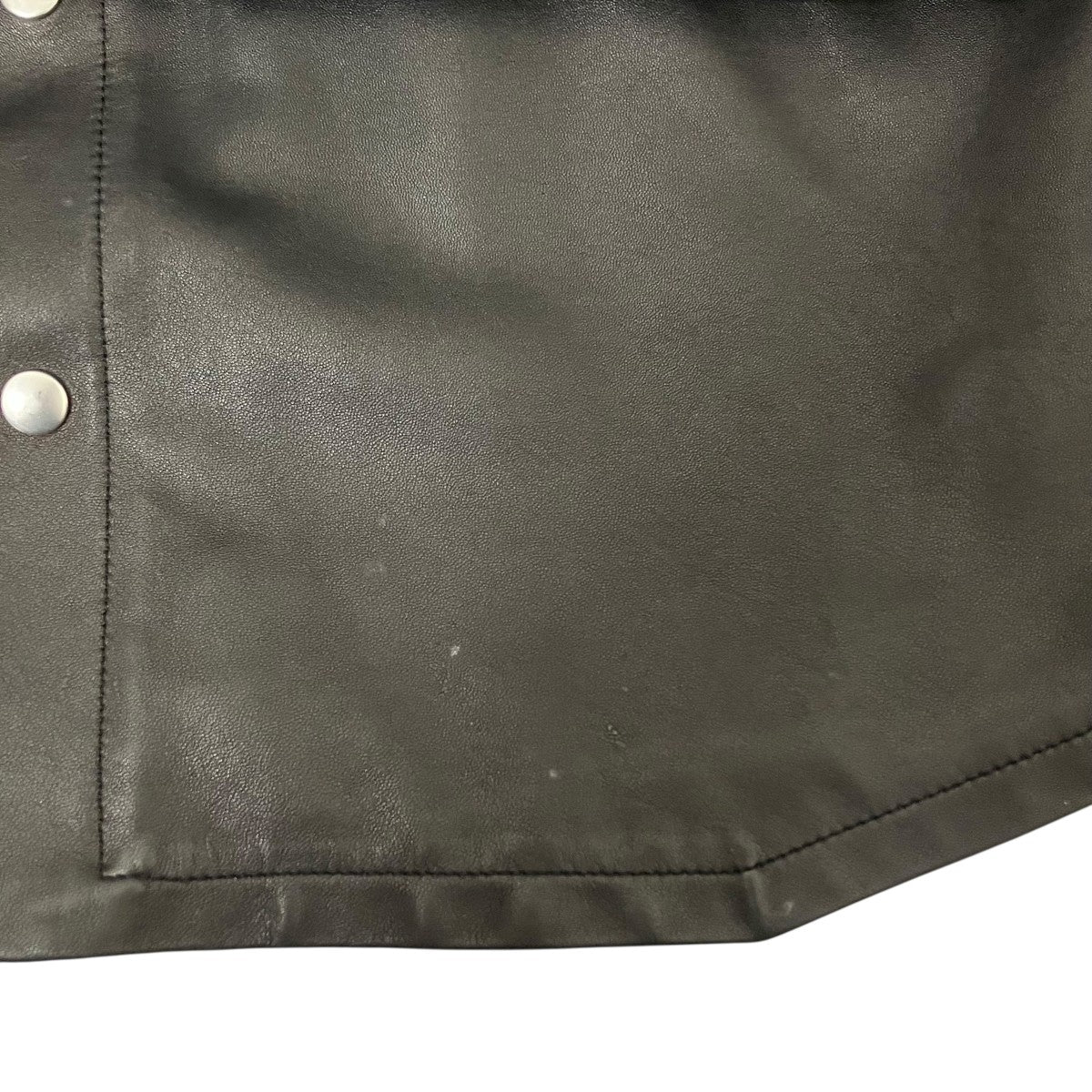 レザーシャツ Mサイズ 黒 RICK OWENS(リックオウエンス) レザーシャツRU20S7729-LLP