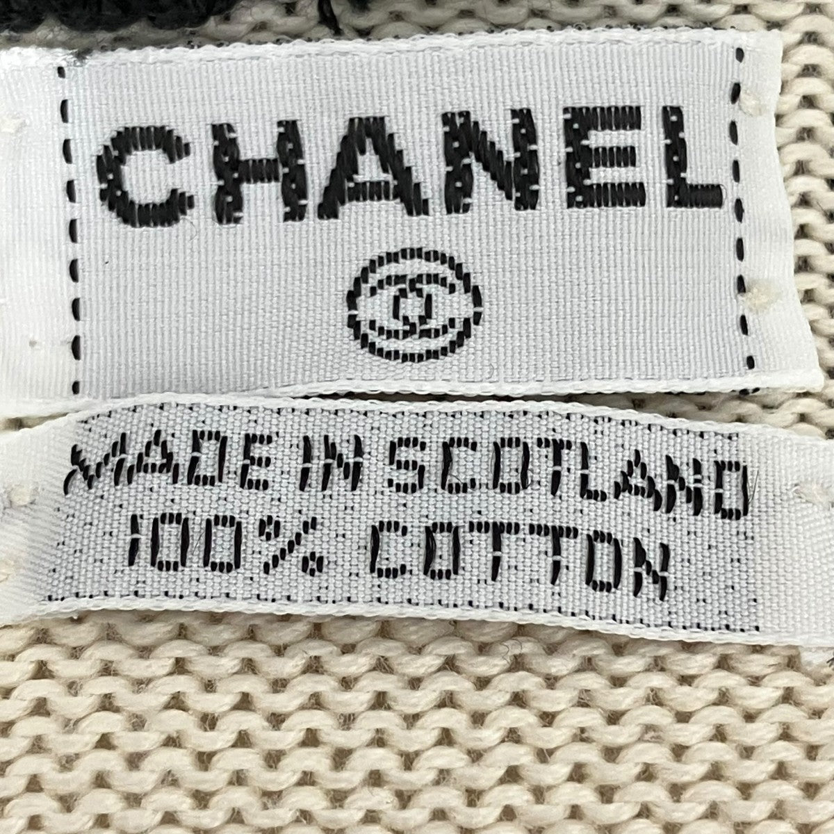 CHANEL スコットランド製 ココマーク刺繍カーディガン 古着・中古-6枚目のアイテム画像
