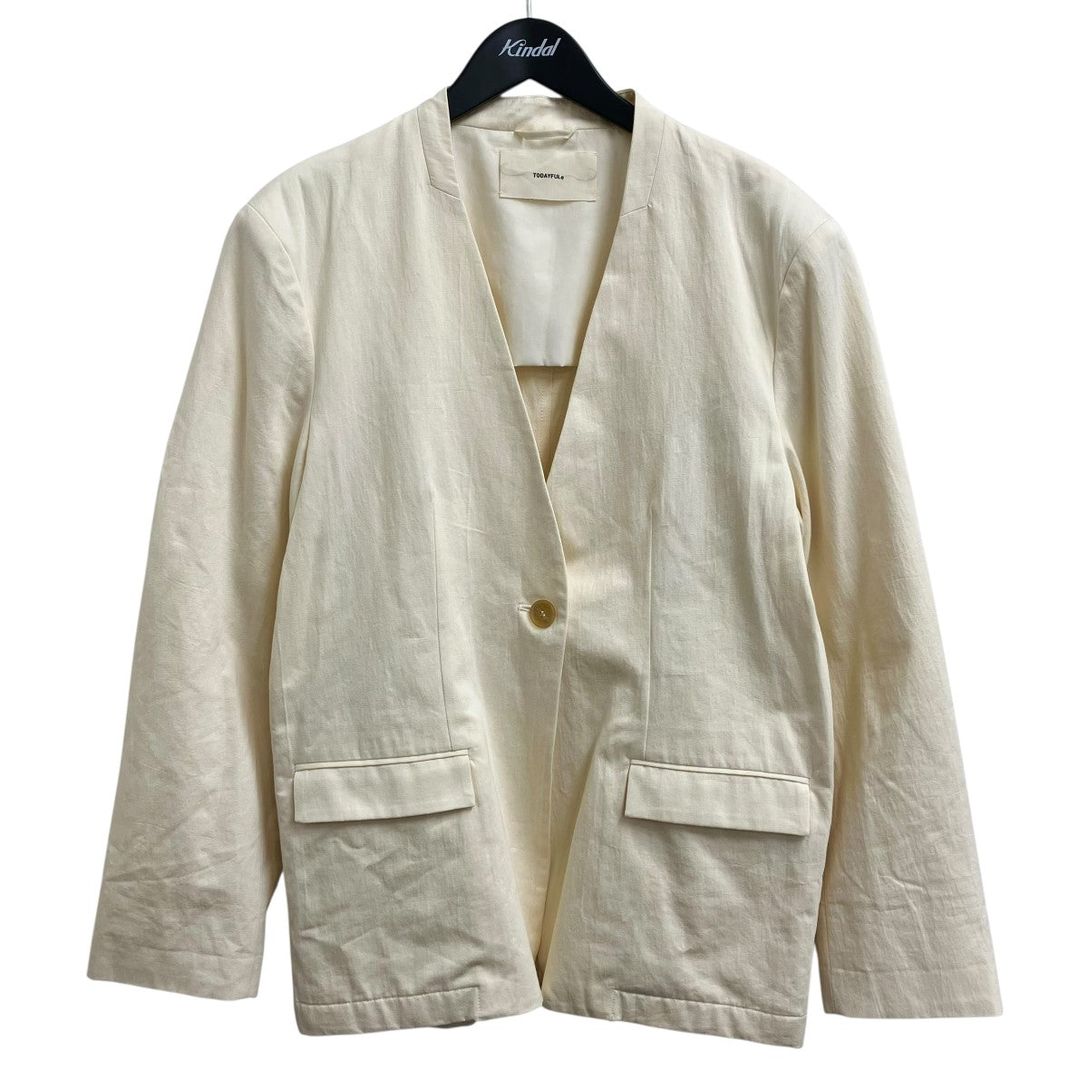 TODAYFUL Collarless Cottonsatin Jacket12510106 古着・中古-1枚目のアイテム画像