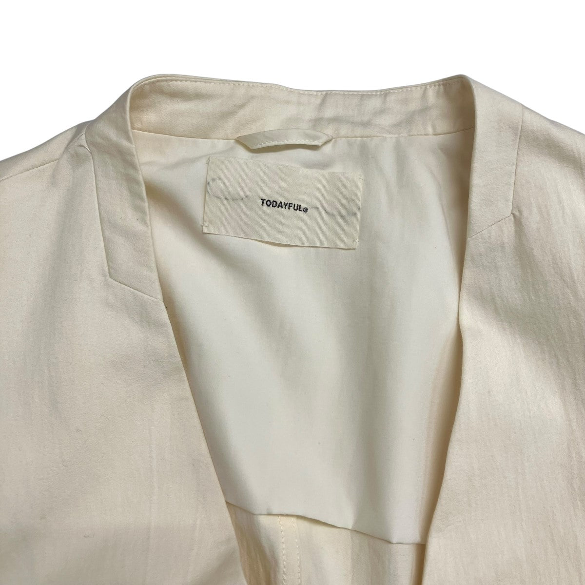 TODAYFUL Collarless Cottonsatin Jacket12510106 古着・中古-3枚目のアイテム画像