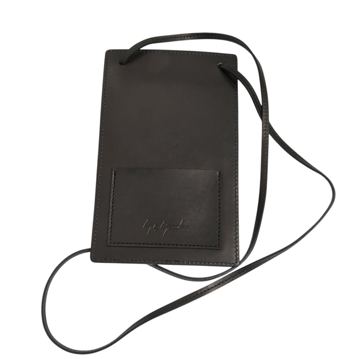 極美品⭐️ヨウジヤマモトプールオム ショルダーバッグ カウハイドレザー ブラック Yohji Yamamoto pour homme（ヨウジヤマモトプールオム）中古