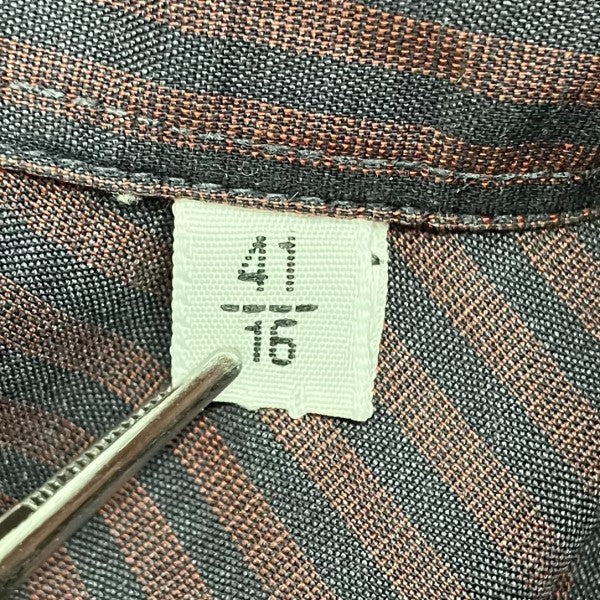 HERMES ストライプシャツ 古着・中古-5枚目のアイテム画像