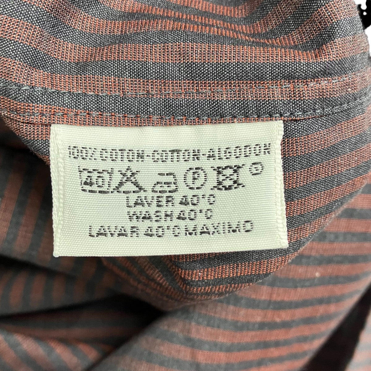 HERMES ストライプシャツ 古着・中古-6枚目のアイテム画像