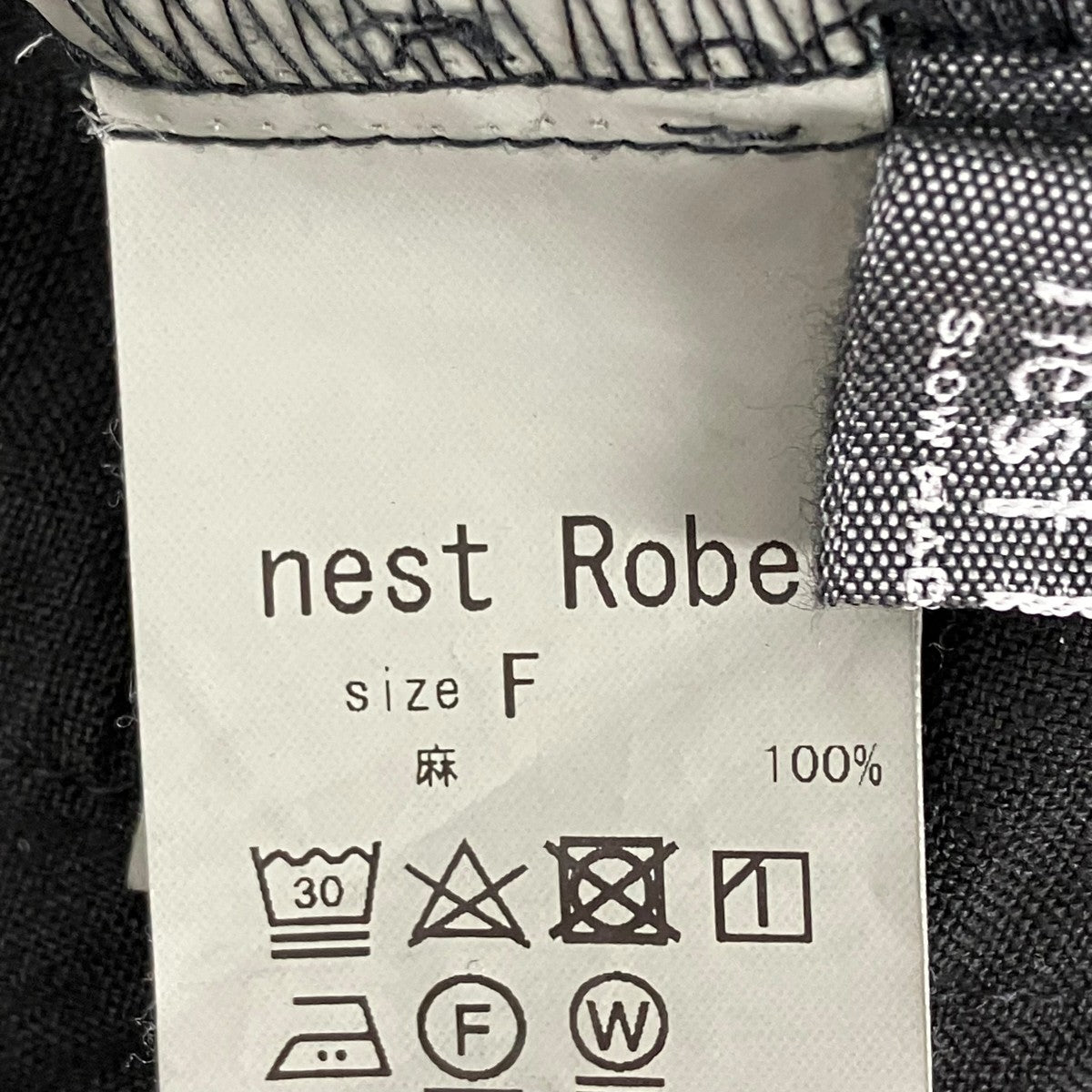 nest Robe ネストローブ ブラックリネンクルーベスト ネストローブリネンベスト