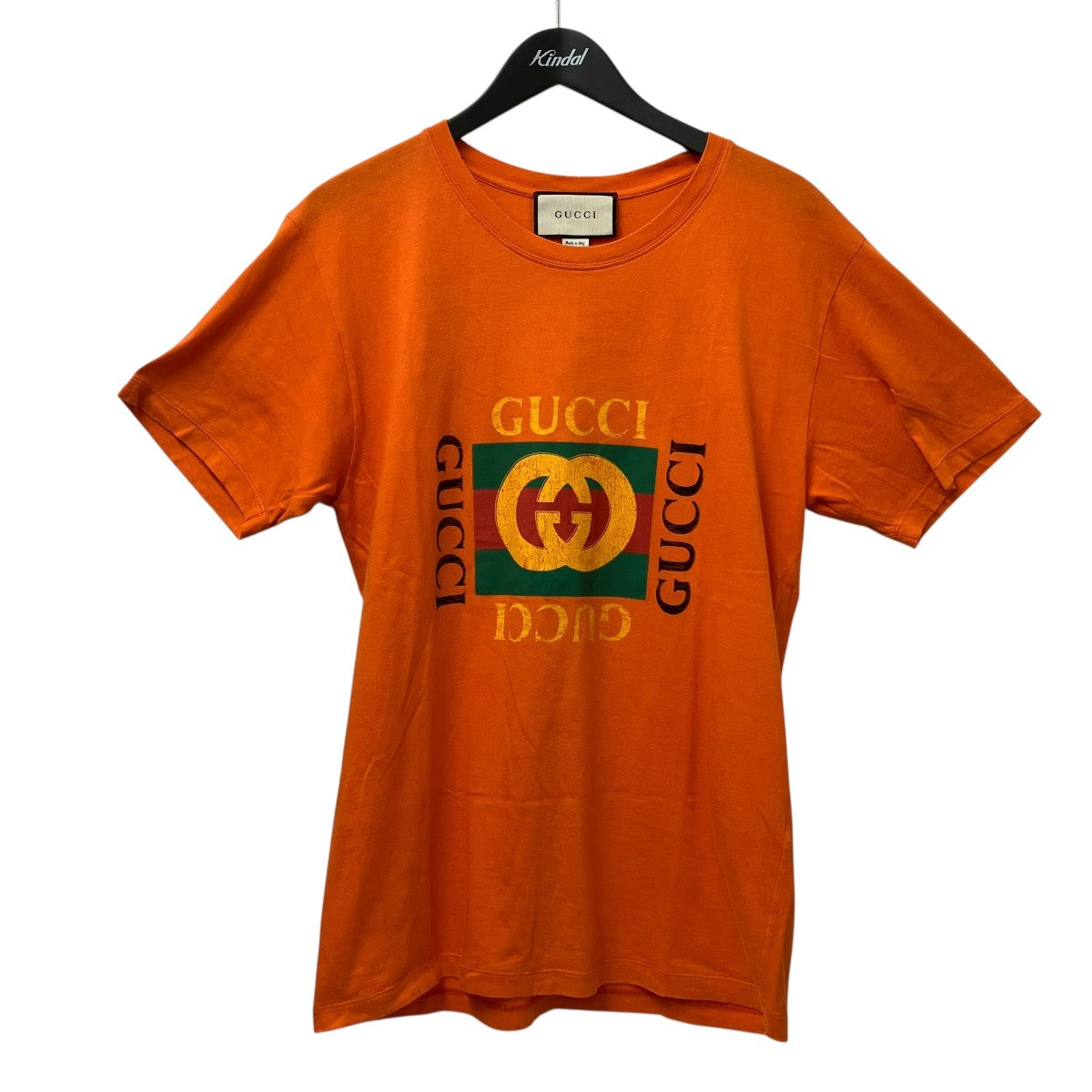 グリッターロゴ ヴィンテージ加工プリントTシャツ493117-X3183