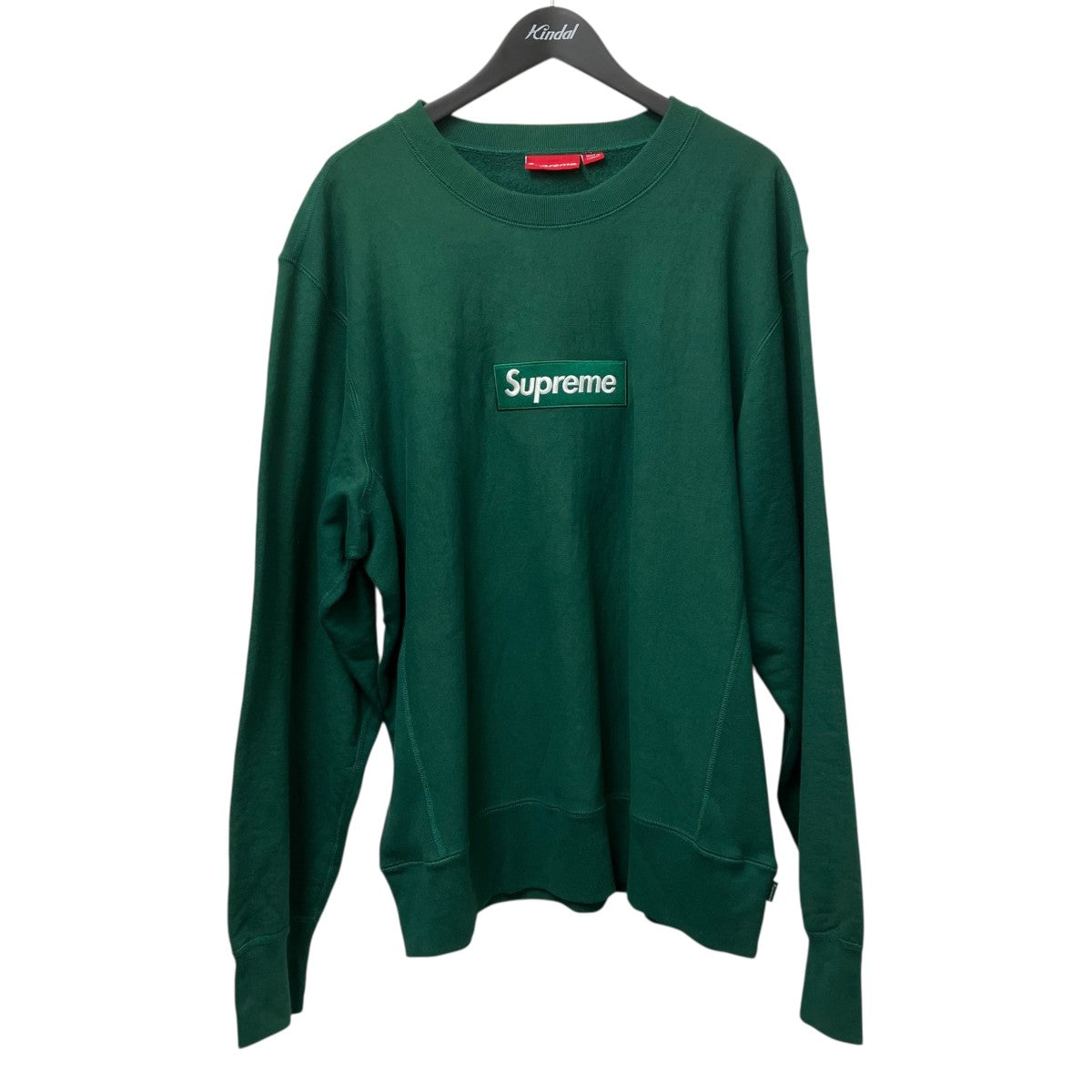 【難あり】Supreme グリーン ロゴスウェット　Lサイズ Supreme(シュプリーム) 18AWBox Logoスウェット グリーン サイズ