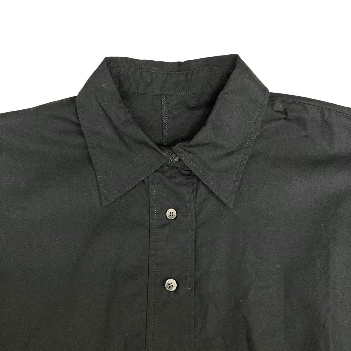 ★新品タグ付★ アダムエロペ　シャツロンパース　ブラック アダム エ ロペ ADAM ET ROPE' レースシャツロンパース