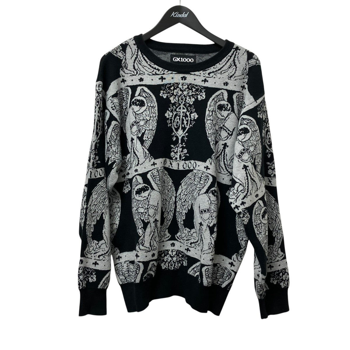 JACQUARD CREWNECK GREY厚手ニット157804