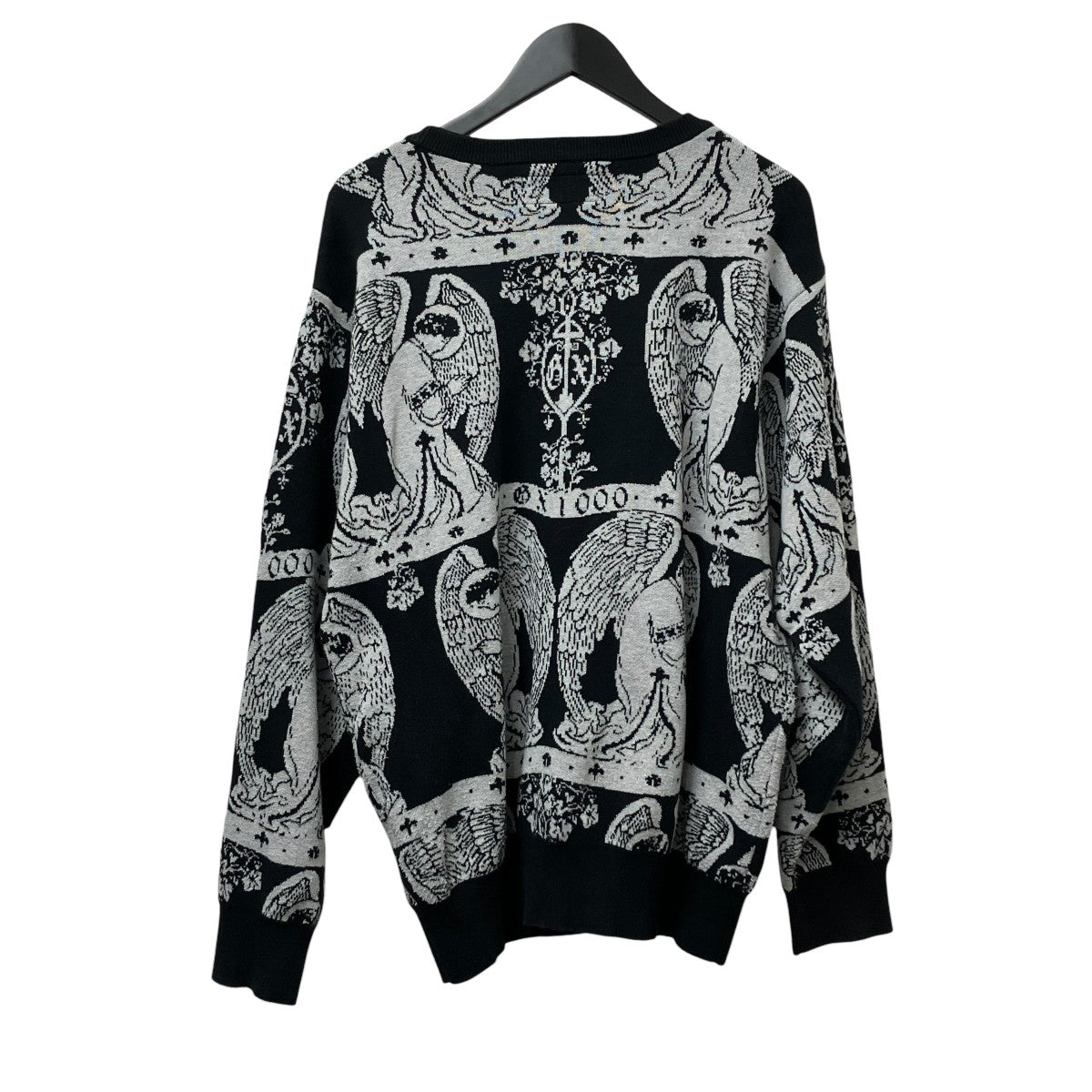 JACQUARD CREWNECK GREY厚手ニット157804