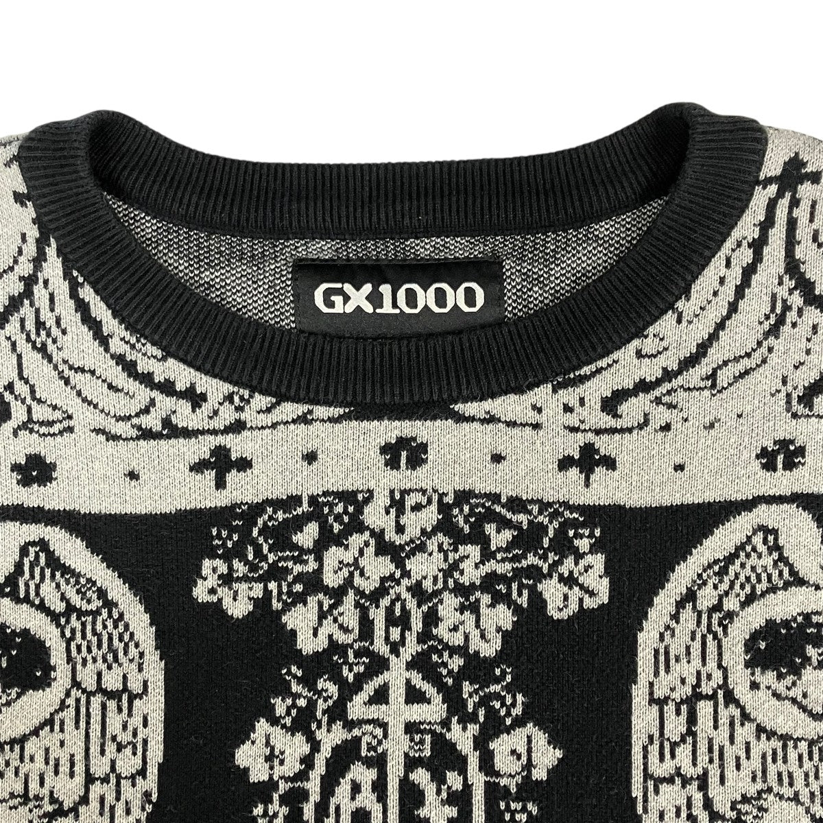 JACQUARD CREWNECK GREY厚手ニット157804