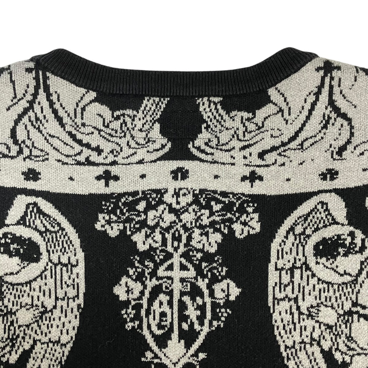 JACQUARD CREWNECK GREY厚手ニット157804