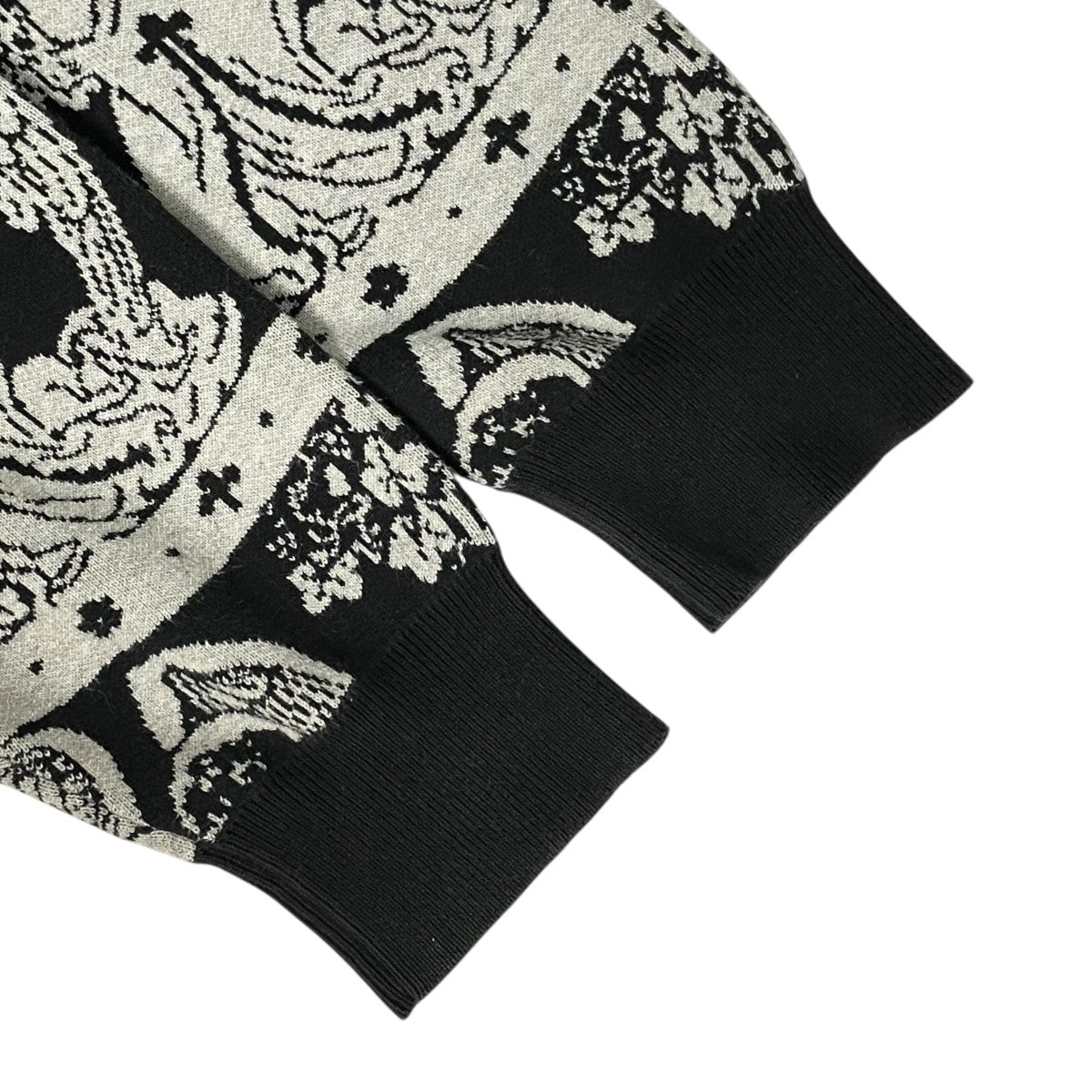 JACQUARD CREWNECK GREY厚手ニット157804