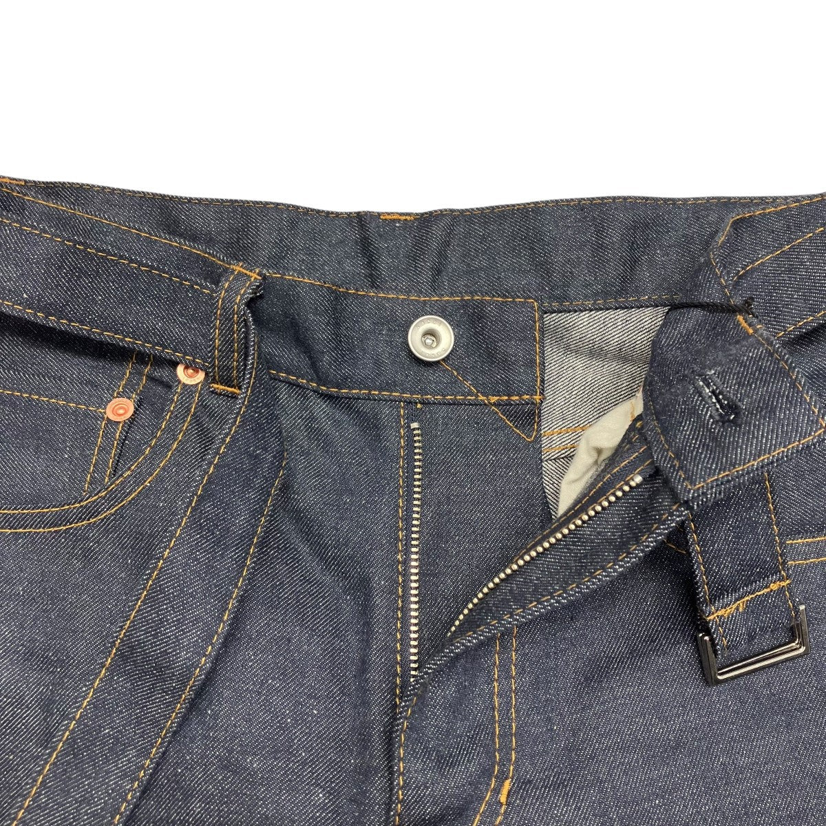 sacai デニムポンチョコード付オーバーサイズ sacai サカイ サイズ:2 18AW 18-01734M ボアデニムコート 中古