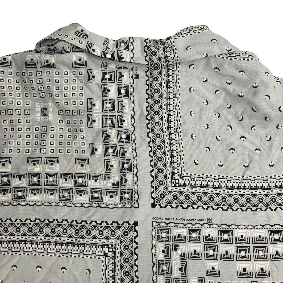N．HOOLYWOOD 22AWGEOMETRIC PATTERN OPEN COLLAR LONG SLEEVE SHIRT長袖シャツ1223-SH02-003 古着・中古-4枚目のアイテム画像
