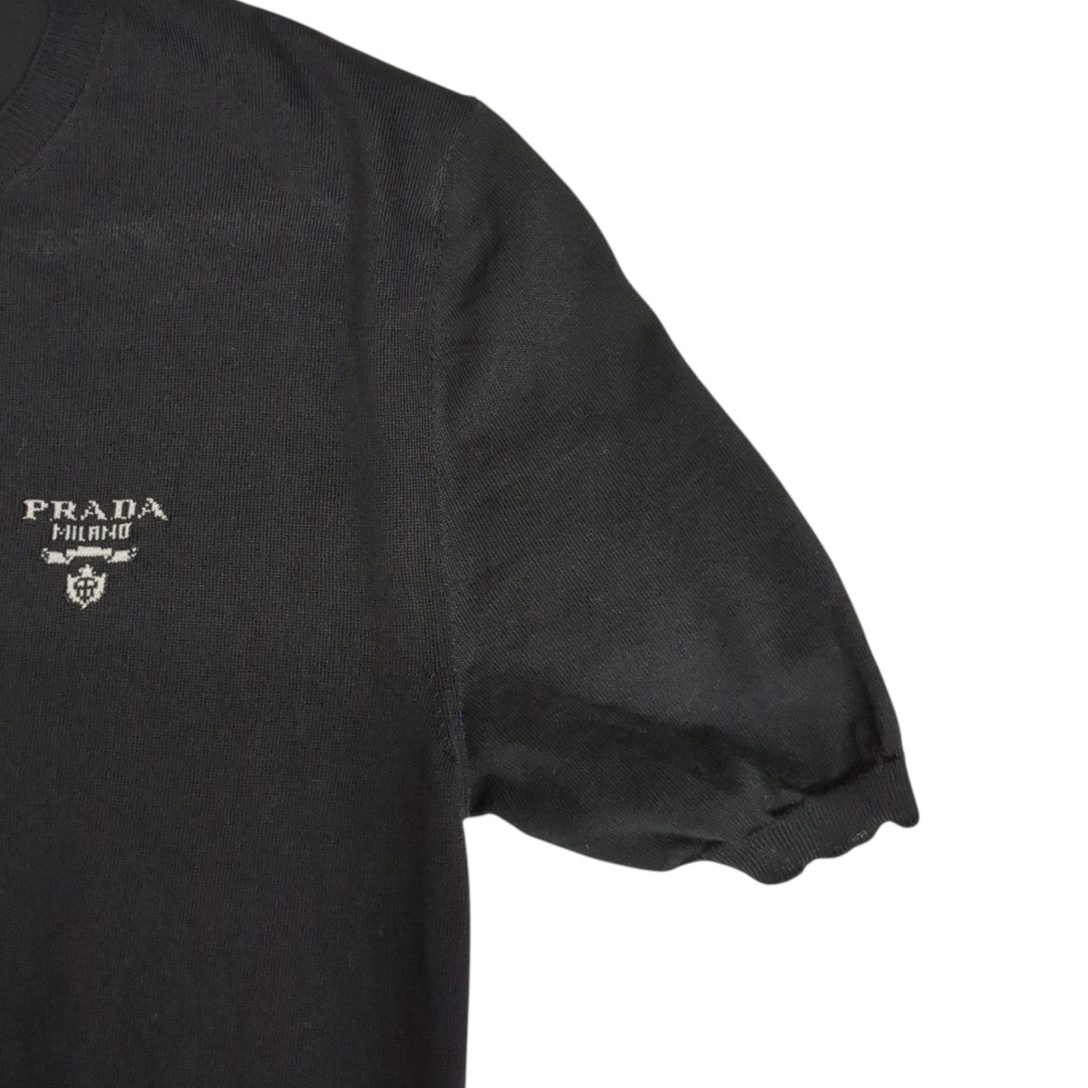 PRADA(プラダ) 22SS半袖ニットP2401L P2401L ブラック サイズ 36
