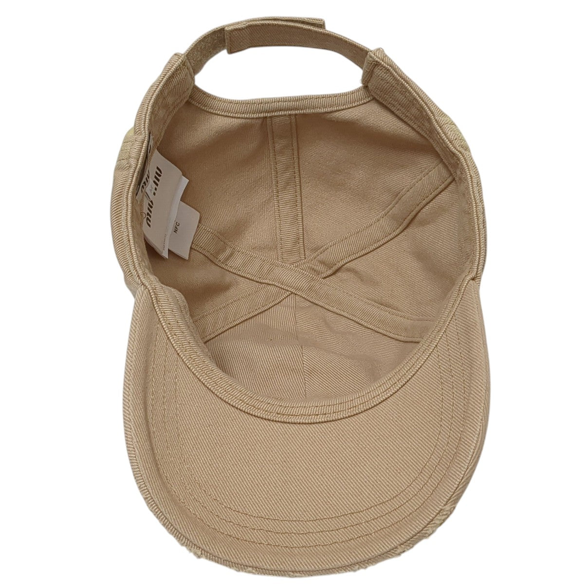 MIU MIU ベースボールキャップ ベージュ 箱付き miu MIUMIU ミュウミュウ ベースボールキャップ 5HC179 2DXI