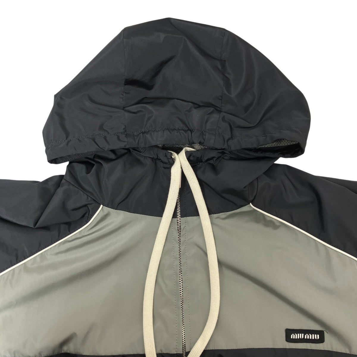 MIU MIU(ミュウミュウ) テクニカルシルク ジップブルゾン