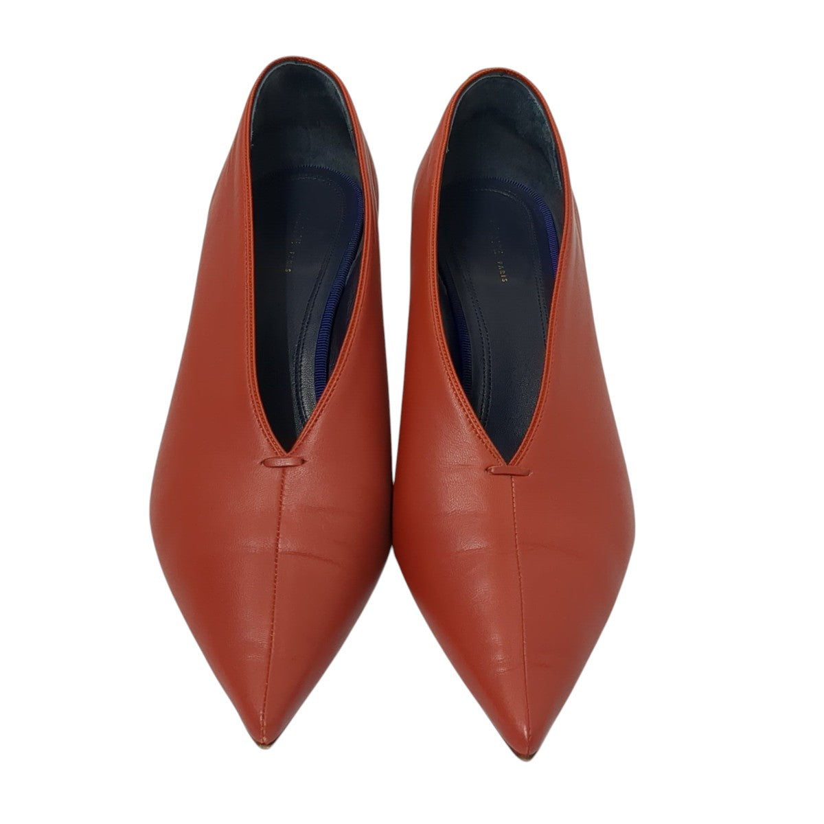 中古★CELINE セリーヌ パンプス 34 ワインレッド CELINE(セリーヌ) ポインテッドトゥパンプス レッド サイズ 37.5